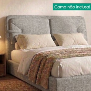 Cabeceira Casal 140 cm Malu Com Frame Linho SL 77 PEER