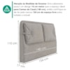 Cabeceira Casal 140 cm Malu Com Frame Linho SL 77 PEER