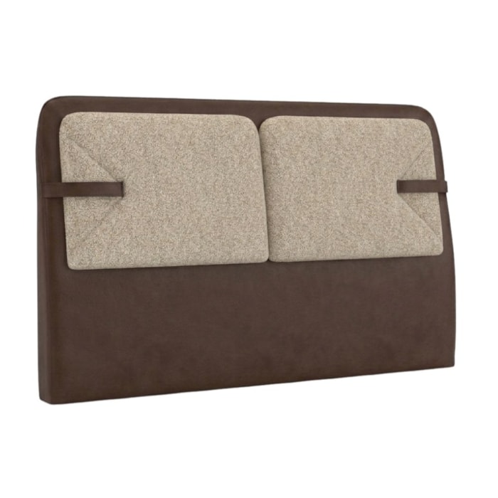 Cabeceira Casal 140 cm Malu Com Frame Linho TCA 202 Corino TCS 721 PEER