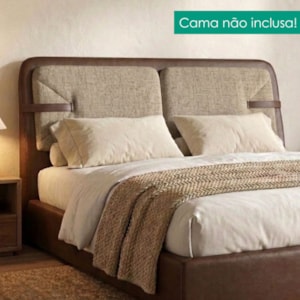 Cabeceira Casal 140 cm Malu Com Frame Linho TCA 202 Corino TCS 721 PEER