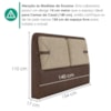 Cabeceira Casal 140 cm Malu Com Frame Linho TCA 202 Corino TCS 721 PEER