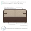 Cabeceira Casal 140 cm Malu Com Frame Linho TCA 202 Corino TCS 721 PEER