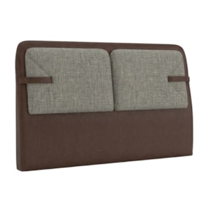 Cabeceira Casal 140 cm Malu Com Frame Linho TCA 208 Corino TCS 721 PEER