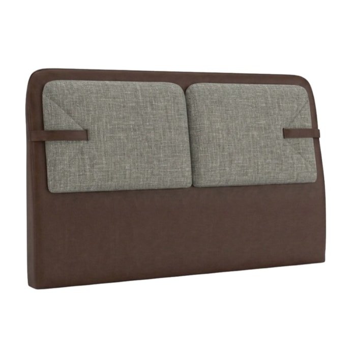 Cabeceira Casal 140 cm Malu Com Frame Linho TCA 208 Corino TCS 721 PEER