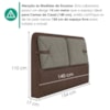 Cabeceira Casal 140 cm Malu Com Frame Linho TCA 208 Corino TCS 721 PEER