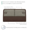 Cabeceira Casal 140 cm Malu Com Frame Linho TCA 208 Corino TCS 721 PEER