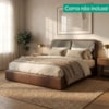 Cabeceira Casal 140 cm Malu Com Frame Linho TCA 208 Corino TCS 721 PEER