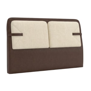 Cabeceira Casal 140 cm Malu Com Frame Linho TCA 210 Corino TCS 721 PEER