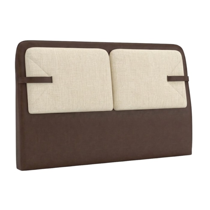 Cabeceira Casal 140 cm Malu Com Frame Linho TCA 210 Corino TCS 721 PEER