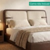 Cabeceira Casal 140 cm Malu Com Frame Linho TCA 210 Corino TCS 721 PEER