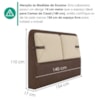 Cabeceira Casal 140 cm Malu Com Frame Linho TCA 210 Corino TCS 721 PEER