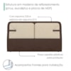 Cabeceira Casal 140 cm Malu Com Frame Linho TCA 210 Corino TCS 721 PEER