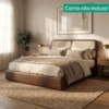 Cabeceira Casal 140 cm Malu Com Frame Linho TCA 210 Corino TCS 721 PEER