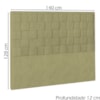 Cabeceira Casal 140 cm Priss Linho SL 75 Peer