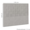 Cabeceira Casal 140 cm Priss Linho SL 76 Peer