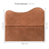 Cabeceira Casal 140 cm Selena Com Frame Corino Camel Artte