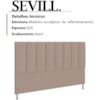 Cabeceira Casal 140 cm Sevill Veludo SL 949 Peer