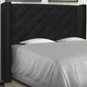Cabeceira Casal 140 cm Vicenza Corano Preto Ezz Milani Store