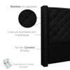 Cabeceira Casal 140 cm Vicenza Corano Preto Ezz Milani Store