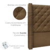Cabeceira Casal 140 cm Vicenza Suede Caramelo Ezz Milani Store