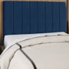 Cabeceira Casal 140cm Allia Suede Azul Marinho RM