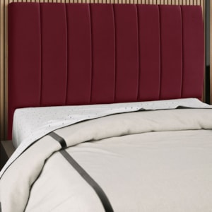 Cabeceira Casal 140cm Allia Suede Vinho RM