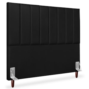 Cabeceira Casal 140cm Arlla Corano Preto RM Cabeceira Casal 140cm Arlla Corano Preto RM