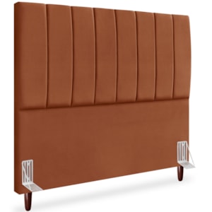 Cabeceira Casal 140cm Arlla Suede Terracota RM Cabeceira Casal 140cm Arlla Suede Terracota RM
