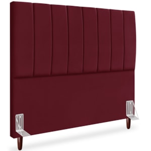 Cabeceira Casal 140cm Arlla Suede Vinho RM Cabeceira Casal 140cm Arlla Suede Vinho RM