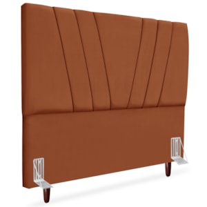 Cabeceira Casal 140cm Bell Suede Terracota RM