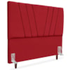 Cabeceira Casal 140cm Bell Suede Vermelho RM