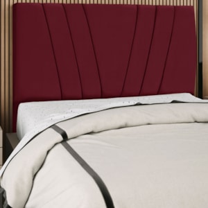 Cabeceira Casal 140cm Bell Suede Vinho RM