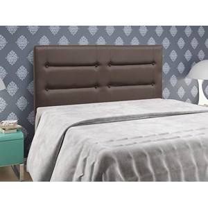 Cabeceira Casal 140cm Isis Suede Chocolate ID Milani Store