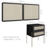 Cabeceira Casal 160 cm 02 Mesas Cabeceira Palinha 28978 Nero Dourado Artesano