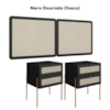 Cabeceira Casal 160 cm 02 Mesas Cabeceira Palinha 28978 Nero Dourado Artesano