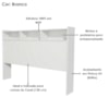 Cabeceira Casal 3 Nichos MDF 145 cm Melissa Branco Decmade