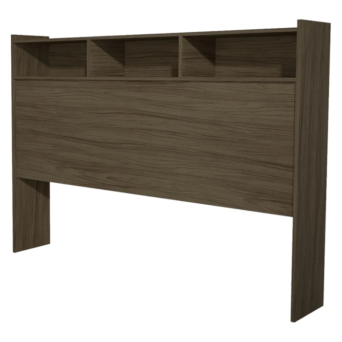 Cabeceira Casal 3 Nichos MDF 145 cm Melissa Castanho Decmade