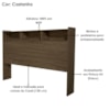 Cabeceira Casal 3 Nichos MDF 145 cm Melissa Castanho Decmade