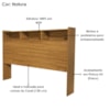 Cabeceira Casal 3 Nichos MDF 145 cm Melissa Nature Decmade