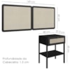 Cabeceira Casal e 2 Mesas Cabeceira Palinha 27977 Nero Preto Artesano