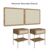 Cabeceira Casal e 2 Mesas Cabeceira Palinha 28977 Hanover Dourado Artesano