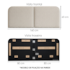 Cabeceira Casal Queen 160 cm Organica Com LED Linho Bege VCONCEPT