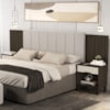 Cabeceira Casal Queen Com 2 Mesas Laterais MDF Elena Chocolate Off Decmade