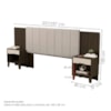 Cabeceira Casal Queen Com 2 Mesas Laterais MDF Elena Chocolate Off Decmade