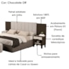 Cabeceira Casal Queen Com 2 Mesas Laterais MDF Elena Chocolate Off Decmade
