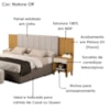 Cabeceira Casal Queen Com 2 Mesas Laterais MDF Elena Nature Off Decmade