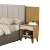 Cabeceira Casal Queen Com 2 Mesas Laterais MDF Elena Nature Off Decmade