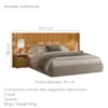 Cabeceira Extensivel Com 2 Mesas Laterais MDF Frida 315 cm Cinamomo Madetec
