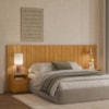 Cabeceira Extensivel Com 2 Mesas Laterais MDF Frida 315 cm Cinamomo Madetec