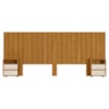 Cabeceira Extensivel Com 2 Mesas Laterais MDF Frida 315 cm Cinamomo Off White Madetec